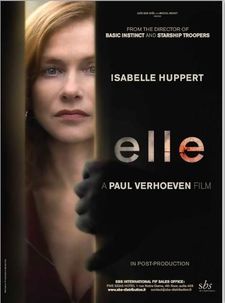 Huppert on the poster for Paul Verhoeven’s Elle